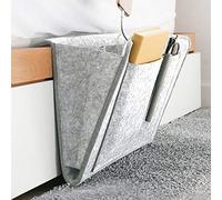 Amokee - Borsa da Letto, Organizer per Divano, Antiscivolo e Spessa, in Feltro Grigio Chiaro