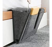 Amokee Borsa portaoggetti antiscivolo in feltro spesso per divano grigio scuro