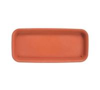 AMOKFWJC Vassoio per Piante, Vassoio Rettangolare in plastica for Piante, sottovaso for Fiori da Interno ed Esterno, vaschette raccogli Gocce(Red,30cm)