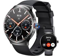AMOLED Smartwatch da uomo da 1,43" con chiamate Bluetooth, impermeabile IP68, orologio sportivo, 100+ modalità sport con pedometro, frequenza cardiaca, SPO₂, per Samsung iPhone Android, nero