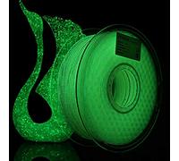 AMOLEN Filamento PLA 1.75mm Shining Glow in the Dark Verde 1KG, Filamento Stampante 3D PLA Fluorescente Verde brillante