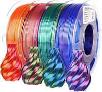 AMOLEN PLA filamento per stampante 3D, Filamento 1.75mm, Filamento ad alta resistenza compatibile con stampanti 3D FDM, Precisione dimensionale +/- 0.02 mm, 200 g x 4 bobine