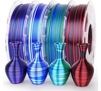 AMOLEN PLA filamento per stampante 3D, Filamento 1.75mm, Filamento ad alta resistenza compatibile con stampanti 3D FDM, Precisione dimensionale +/- 0.02 mm, 200 g x 4 bobine