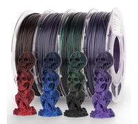 AMOLEN PLA filamento per stampante 3D, Filamento 1.75mm, Filamento ad alta resistenza compatibile con stampanti 3D FDM, Precisione dimensionale +/- 0.02 mm, 200 g x 4 bobine