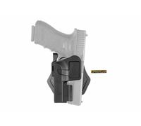 Amomax Fondina Universale per pistole con rail, Nera