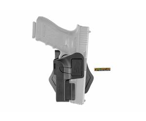 Amomax Fondina Universale per pistole con rail, Nera