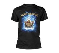 AMON AMARTH - CRACK THE SKY BLACK T-Shirt, Front & Back Print Large