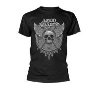 AMON AMARTH - GREY SKULL BLACK T-Shirt, Front & Back Print X-Large