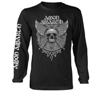 Amon Amarth 'Grey Skull' (Nero) Camicia a maniche lunghe - NUOVO