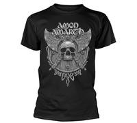 Amon Amarth 'Grey Skull' (Nero) T-Shirt - NUOVO E UFFICIALE