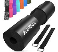 Amonax Barbell Squat Pad Cuscino Bilanciere quat - Collo e Spalle Supporto Pad - Grande per Squat, Affondi, Spinte Dell'anca Allenamento/Esercizi/Allenamento Con i Pesi Fitness (Nero)