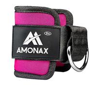 Amonax Cinghie per Caviglia Palestra (1 Pezzo), Palestra Cavigliera Regolabile, Ankle Strap - Donna & Uomo - Cinghie per Caviglia, Compatibile con Bande di Resistenza (Rosa)