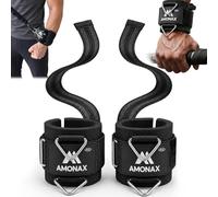 Amonax Cinghie per sollevamento pesi 3 in 1, cinghie per caviglie, braccialetti da palestra imbottiti per macchina cavi, cinghie fitness con anello triangolare a D e custodia integrata per la cinghia