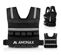 Amonax Gilet da corsa regolabile per donne e uomini, 0,8-10 kg/1,1-20 kg/1,5-30 kg, riflettente da corsa, con pesi leggeri, ideale per allenamento fitness, costruzione muscolare e forza in palestra a