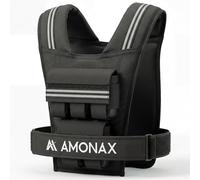 Amonax Gilet Zavorrato 10-30 kg con Elementi Riflettenti per Allenamento