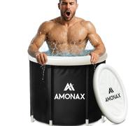 Amonax Ice Bath, Vasca da Bagno Portatile per Adulti, Vasca Ghiaccio Crioterapia con Termometro Galleggiante, Copertura e Coperchio, Vasca Gonfiabile con Tutti gli Accessori, Piscina per Cold Plunge