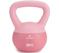Amonax Kettlebell, set di kettlebell da 4 kg, 6 kg, 8 kg, 10 kg, per uomini e donne, con impugnatura ergonomica antiscivolo, pesi kettlebell per palestra a casa per allenamento della forza di tutto il