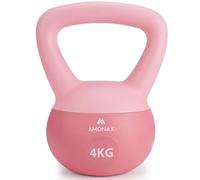 Amonax Kettlebell, set di kettlebell da 4 kg, 6 kg, 8 kg, 10 kg, per uomini e donne, con impugnatura ergonomica antiscivolo, pesi kettlebell per palestra a casa per allenamento della forza di tutto il