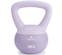Amonax Kettlebell, set di kettlebell da 4 kg, 6 kg, 8 kg, 10 kg, per uomini e donne, con impugnatura ergonomica antiscivolo, pesi per palestra a casa, per allenamento completo (viola, 4 kg)