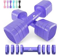 Amonax Pesi Palestra Manubri Regolabili 4 in 1, Set di Pesi da 1 a 5kg