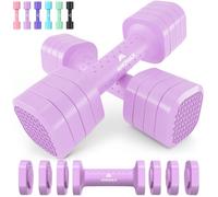 Amonax Pesi Palestra Manubri Regolabili 4 in 1, Set di pesas 1kg/1.5kg/2kg/2.5kg per Uomo e Donna, Kit Pesi Palestra per Casa, Manubri Palestra Compatti per Allenamento di Forza e Fitness Quotidiano