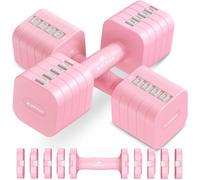 Amonax Pesi Palestra Manubri Regolabili 5 in 1, Set di pesas 1kg/2kg/3kg/4kg/5kg per Uomo e Donna, Kit Pesi Palestra per Casa, Manubri Palestra Compatti per Allenamento di Forza e Fitness Quotidiano
