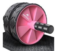 Amonax Ruota Addominali Rotella Rullo Workout Convertibile Con Grande Tappetino Per Esercizi Di Rollout Abs