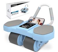 Amonax Ruota Addominali, Rotella Rullo Workout Convertibile Con Tappetino