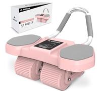 Amonax Ruota Addominali Rotella Rullo Workout Convertibile Con Tappetino Per Esercizi Di Rollout Abs, Ab Roller Wheel Per Allenamento Di Forza Fitness (Rosa Assistenza)