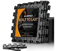 Amonax Tappetini ad incastro per esercizi, in schiuma EVA, per bambini, per piscina, garage, attrezzature per esercizi fitness, palestra domestica, 30 x 30 cm