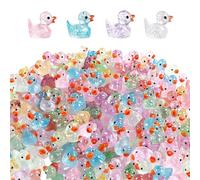 AMONENZ 120 Pezzi Mini Paperelle, Paperella, Papera, Graziosi e Divertenti, Ideali per Decorare Scrivanie, Automobili e Case del Bambole