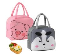 AMONENZ 2 Pezzi Borsetta Termica Piccola, Borse Termica Pranzo, Carino Borse Frigo, Borse Pranzo Ufficio, per Scuola, Ufficio, Picnic, Viaggio