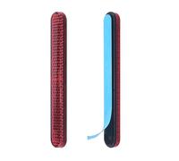 AMONENZ 2 Pezzi Catadiottro Targa Moto, Autoadesivi Catarifrangente Bici, Rosso Catadiottro Posteriore della Moto, per Biciclette, Moto, Veicoli Elettrici, Scooter