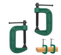AMONENZ 2 Pezzi Morsetti a C in Metallo, Regolabile Morsetti da Tavolo per Legno, Multifunzione Morsetto a Vite, Verde Morsetto a Vite Regolabili, per Lavorazione Legno, Riparazione Macchine