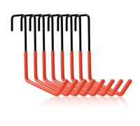 AMONENZ 8 Pezzi Appendi Bici, Robusto Gancio Biciclette, Grande a Forma di S Ganci per Appendere Bici, per Appendere Biciclette, Vasi da Fiori, Attrezzi da Giardino, Nero e Arancione