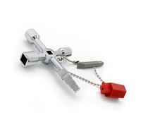 AMONENZ Chiave a Croce Universale, Pratico Triangolo Croce Chiave Strumento, Argento Chiave Quadro Elettrico, per Contatori di Acqua ed Elettricità, Contatori del Gas