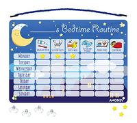 Amonev- Grafico di ricompensa della Routine della buonanotte, Colore Blu, Large, AMNVBEDRUTINECHRTBLUE