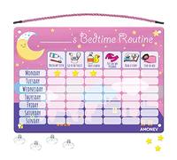 Amonev- Tabella delle ricompense della buonanotte, Colore Rosa, Large, AMNVBEDRUTINECHRTPINK