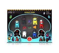 Among Us Crewmate Figure Confezione da 8 Deluxe Box, Merchandise Ufficiale Perfect Collectable Figure Gift Game Fan (Rosa)