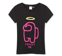 Among Us Maglietta Bambina - Magliette Maniche Corte - Gaming Merchandise (7-8 Anni, Nero)