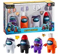 Among Us P.M.I. Action Figures - 4 Pack (S1), Multicolore - (AU6030)