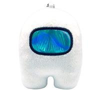 Among Us Peluche Peluche Merch Crewmate Simpatico Ciondolo Astronauta Farcito Peluche Regali per gli appassionati di gioco e bambini Compleanno Natale (bianco)