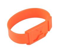AMONIDA 10 Fasce di Identificazione per Collare di Capra e Pecora, per la Gestione del Bestiame, Uso Agricolo, Materiale PU, 13,8 X 1,6 X 0,4 Pollici (36 cm Arancione)