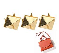 AMONIDA 100 Pz Rivetti Piramidali Borchie Punk per Braccialetti Abbigliamento Borsetta, Materiale Ottone, 10mm/Argento (GOLD #11)