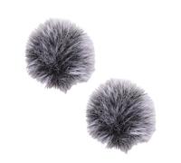 AMONIDA 2 Filtri Anti-pop per Microfono, Antivento, per la Riduzione del Rumore Ambientale, Migliorano la qualità del Suono con Copertura Pelosa del Microfono, per Wireless Go II, Riduzione del