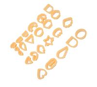 AMONIDA 24 Pezzi di Stampini in Argilla Polimerica per Orecchini Creativi Fai-da-te, Bordo Ispessito, in Plastica per Alimenti, per la Creazione di Gioielli e Opere D'arte (ORANGE)
