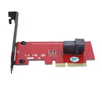 AMONIDA Adattatore da SFF-8643 a PCI-E 4X Ideale per L'installazione di SSD PCIe NVMe U.2 in Workstation e PC con Connettore Femmina Mini-SAS HD a 36 Pin