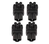 AMONIDA Adattatore di Alimentazione IEC320 da C6 a Design Plug and Play Durevole per Server UPS PDU, Confezione da 4