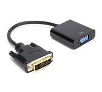 AMONIDA Adattatore DVI Maschio a VGA Femmina, Conversione Affidabile da DVI a VGA per Uso Desktop e Tablet, Materiale ABS di Lunga Durata, 1 Pezzo