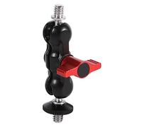 AMONIDA Adattatore per Montaggio su Braccio Preciso Testa a Doppia Sfera Versatile per Monitor e Luci DSLR Rosso Alluminio Acciaio Inossidabile 1 Pezzo 2.7x0.6 per Fotografi Videografi